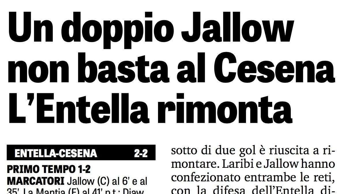 Gazzetta: "Doppio Jallow non basta"