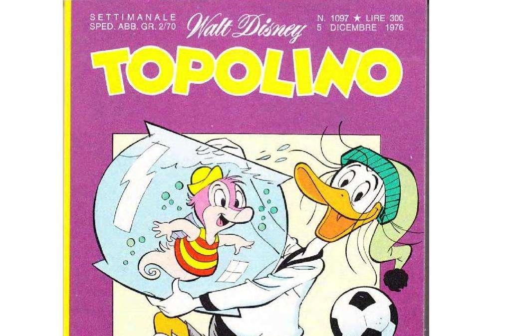 La copertina di Topolino con Paperoga in bianconero (1976)