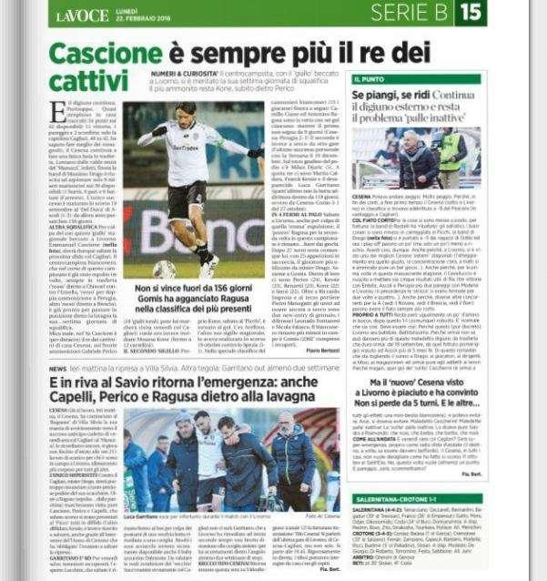 La Voce di Romagna - Cascione è sempre più il re dei cattivi