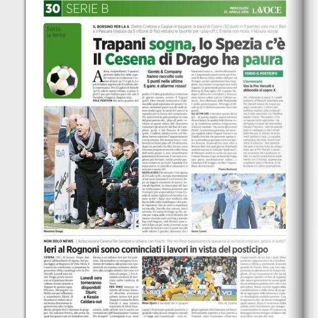 Il Cesena di Drago ha paura - La Voce di Romagna