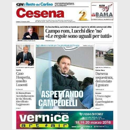 Aspettando Campedelli. Il Resto del Carlino
