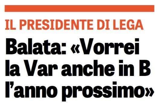 Gazzetta: "Lega al lavoro per la Var anche in serie B"