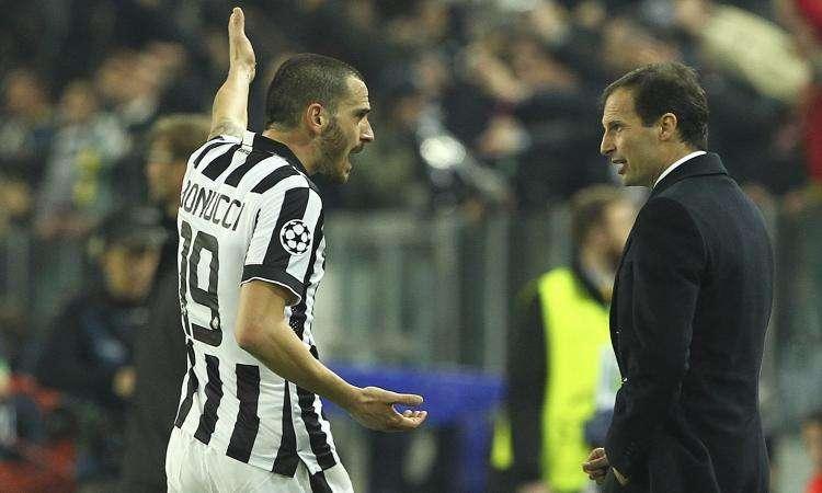 Juventus, lite Allegri - Bonucci: " Testa di ca**o, Vaff****** " 
