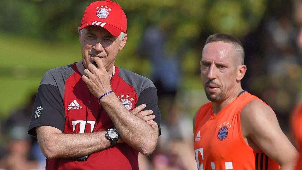 Bayern, Ancelotti riceve elogi da Ribery 