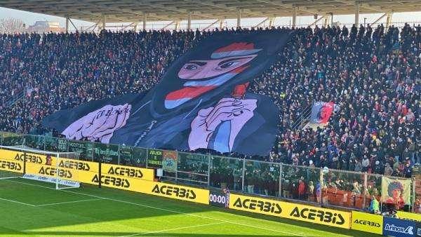 Il dato finale del numero i di tifosi grigiorossi presenti al Ceravolo questa sera