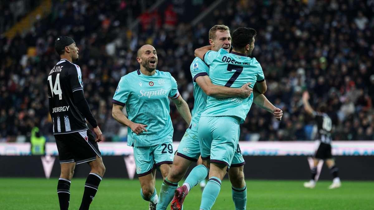 Serie A: tris del Bologna e primo posto. Pirotecnico pareggio Cagliari-Genoa: risultati e classifica