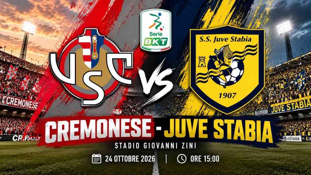 CREMONESE-JUVE STABIA: LE PROBABILI FORMAZIONI