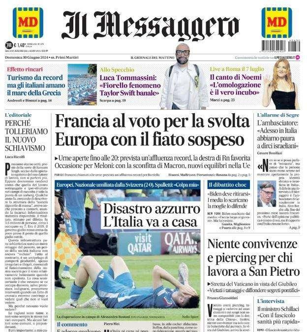 Il Messaggero - Disastro azzurro L’Italia va a casa
