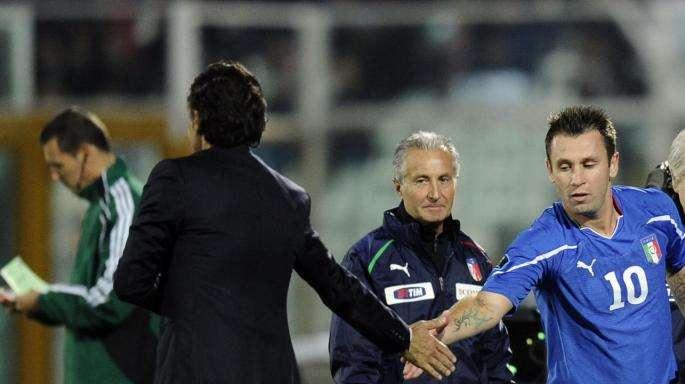 Italia, Prandelli: "Cassano migliora sempre più"