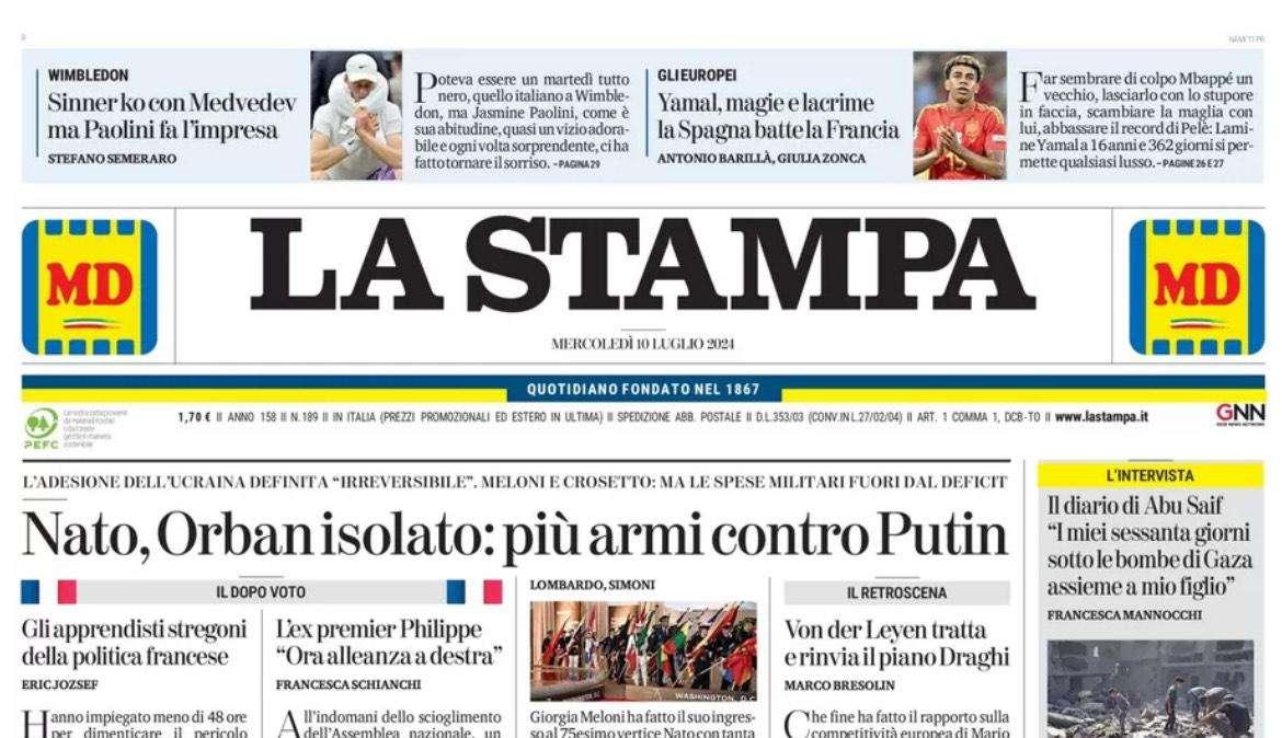 La Stampa - Yamal, magie e lacrime: la Spagna batte la Francia