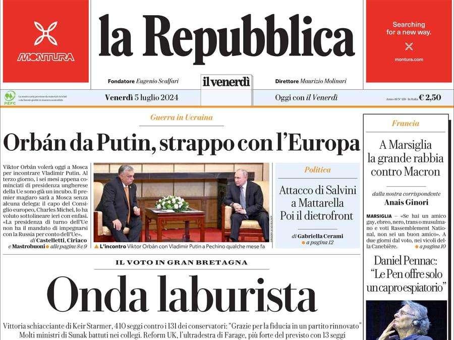 La Repubblica - L’otto di classe