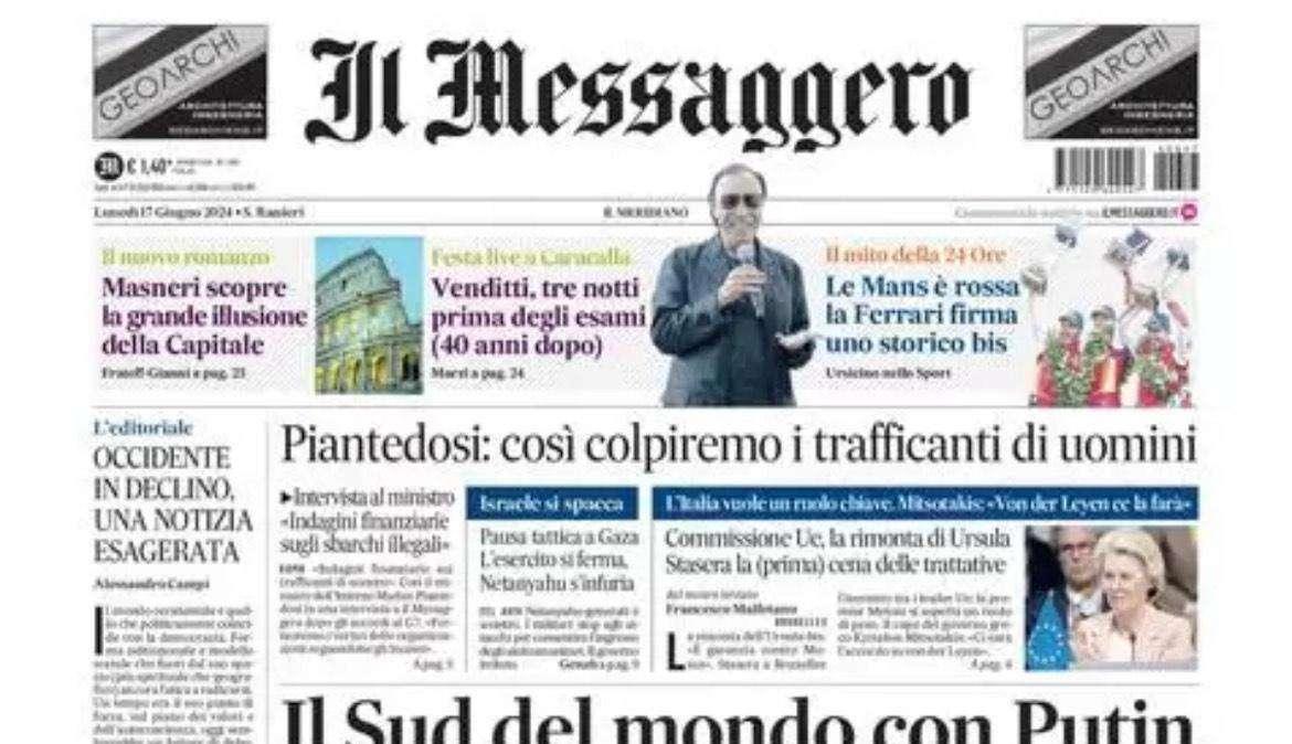Il Messaggero - Europei, la favola Eriksen e l’incubo degli hooligan