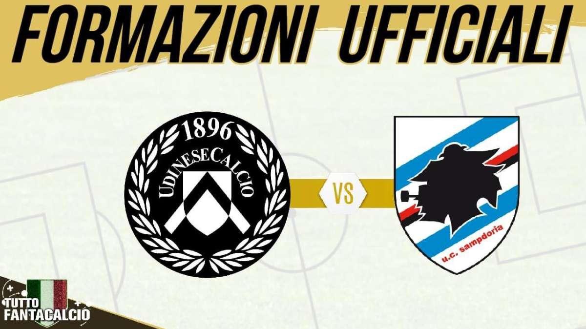 Fantacalcio, ufficiali Udinese-Sampdoria