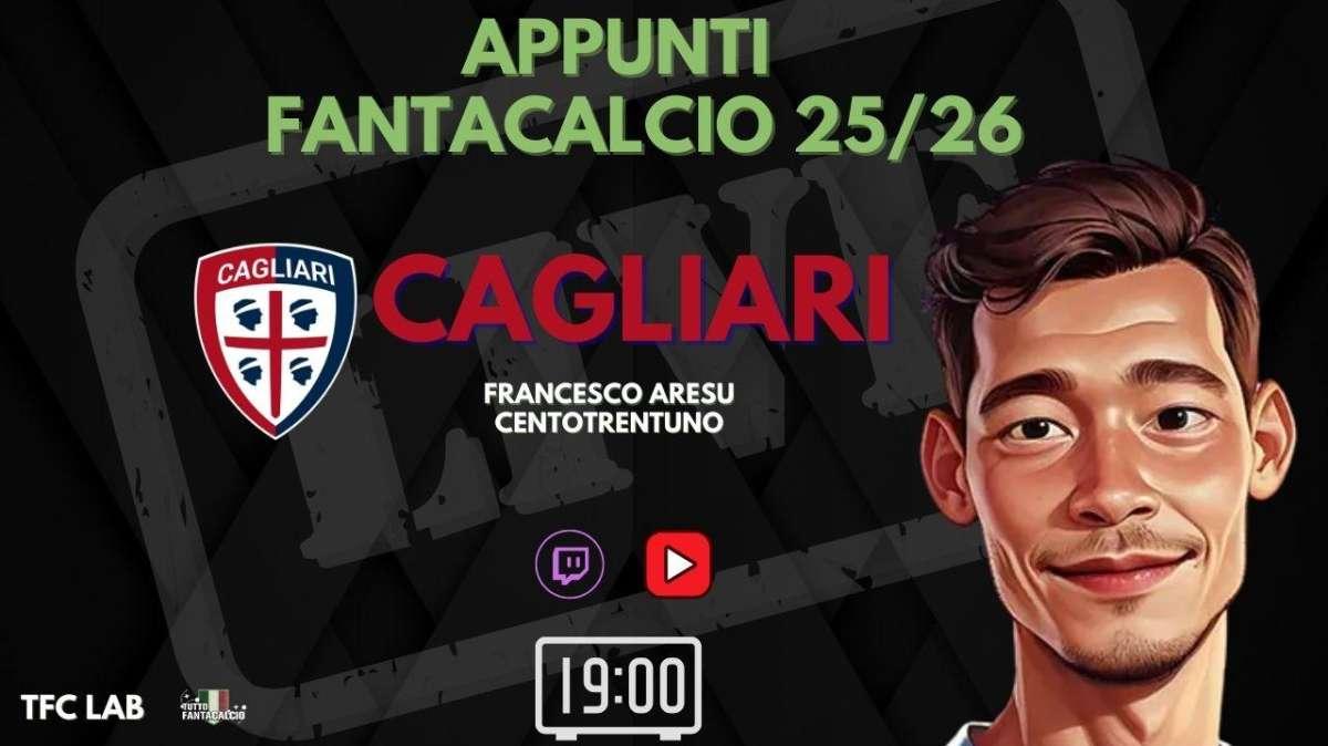 TWITCH - Dalle 19:00 TFC Lab: Focus Cagliari + news per l'asta