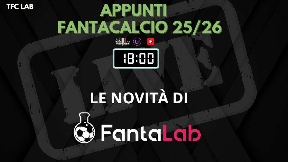 TWITCH - Dalle 18:00 TFC Lab: Le novità di Fantalab