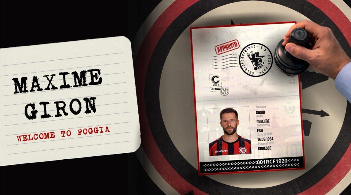 Foggia,  Maxime Giron è rossonero 