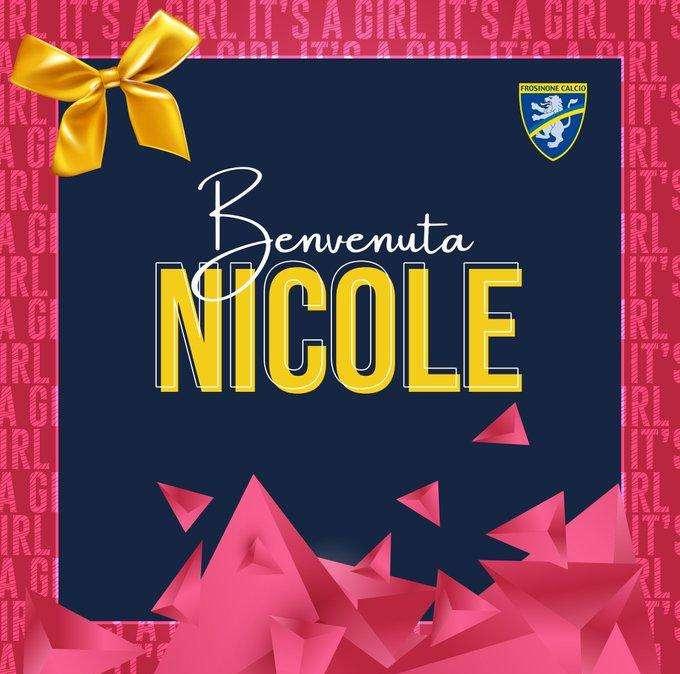 Fiocco rosa in casa Frosinone Calcio: la società giallazzurra dà l'annuncio, è nata Nicole Capuano