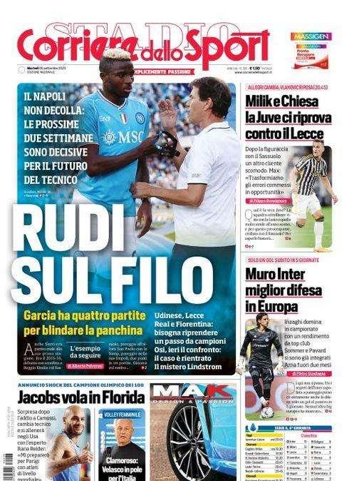 Rassegna Stampa: le prime pagine dei quotidiani sportivi