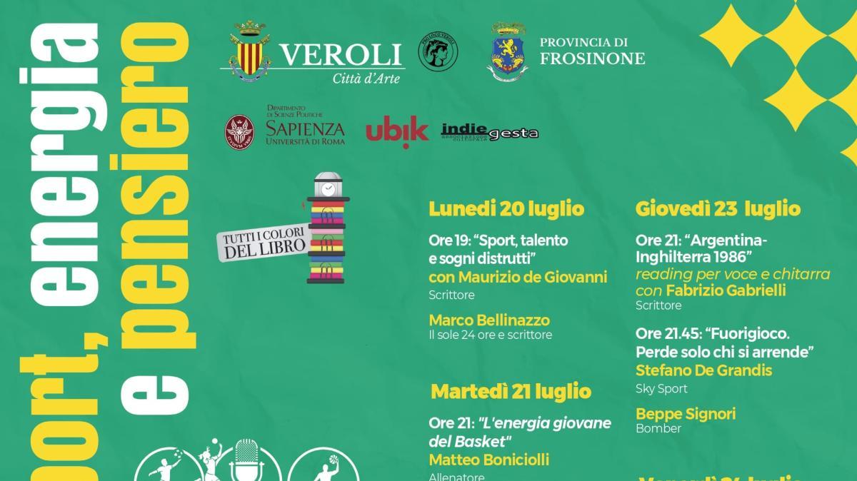 Veroli diventa la capitale del giornalismo sportivo: al via l'VIII Festival dello Sport Raccontato. C'è anche il Presidente Stirpe