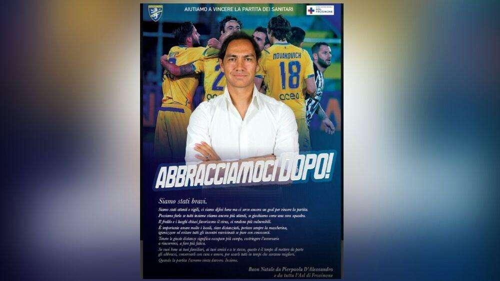 Coronavirus, Asl e Frosinone Calcio insieme per la campagna "Abbracciamoci dopo" 