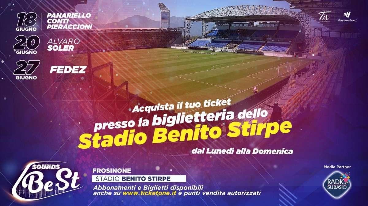 BIGLIETTERIA - Le info per gli eventi estivi del Benito Stirpe