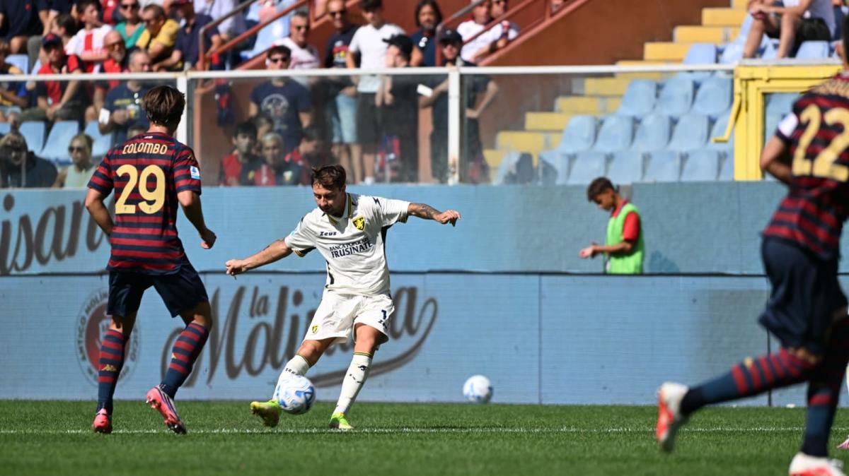 Genoa-Frosinone, il baricentro sale a 53.82 metri nella ripresa: l'identità offensiva dei giallazzurri