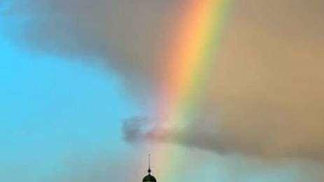 L'arcobaleno 'benedice' il Frosinone: compare sul cielo di Venezia durante il vantaggio canarino