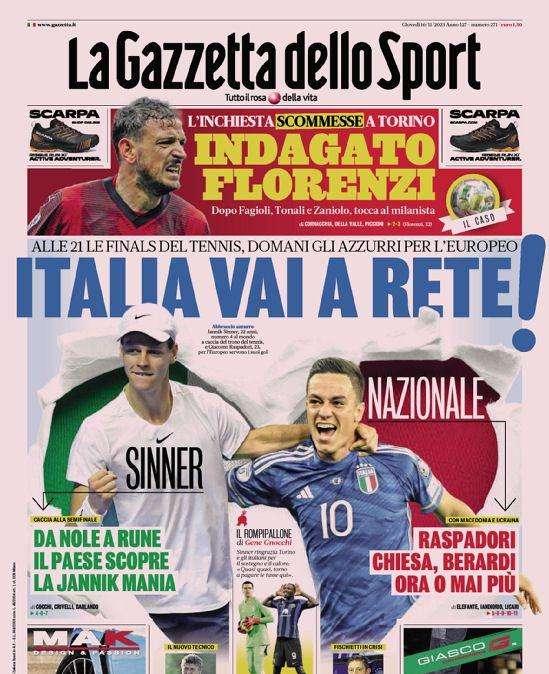 Rassegna Stampa: le prime pagine dei quotidiani sportivi del 16/11/23