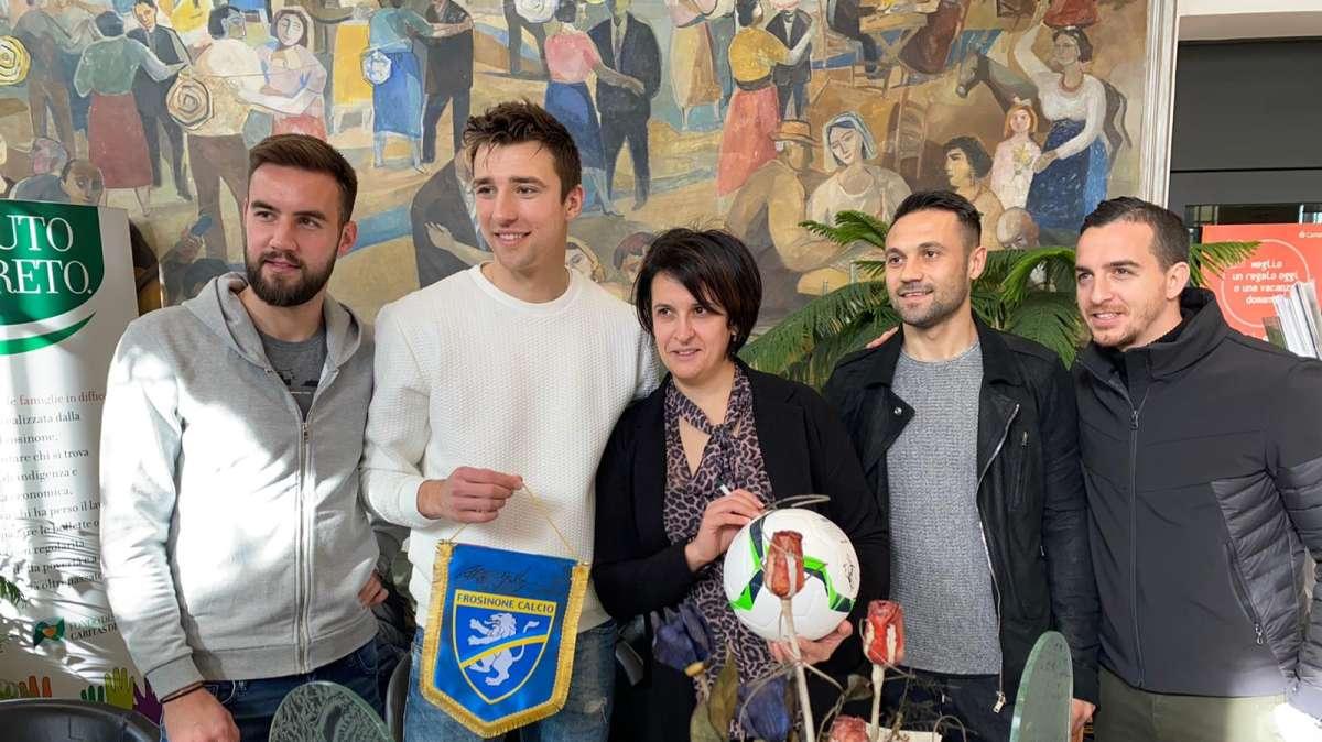 IL FROSINONE ALLA PRESENTAZIONE DEL CALENDARIO DELLO SPORT ALLA BANCA POPOLARE DEL FRUSINATE