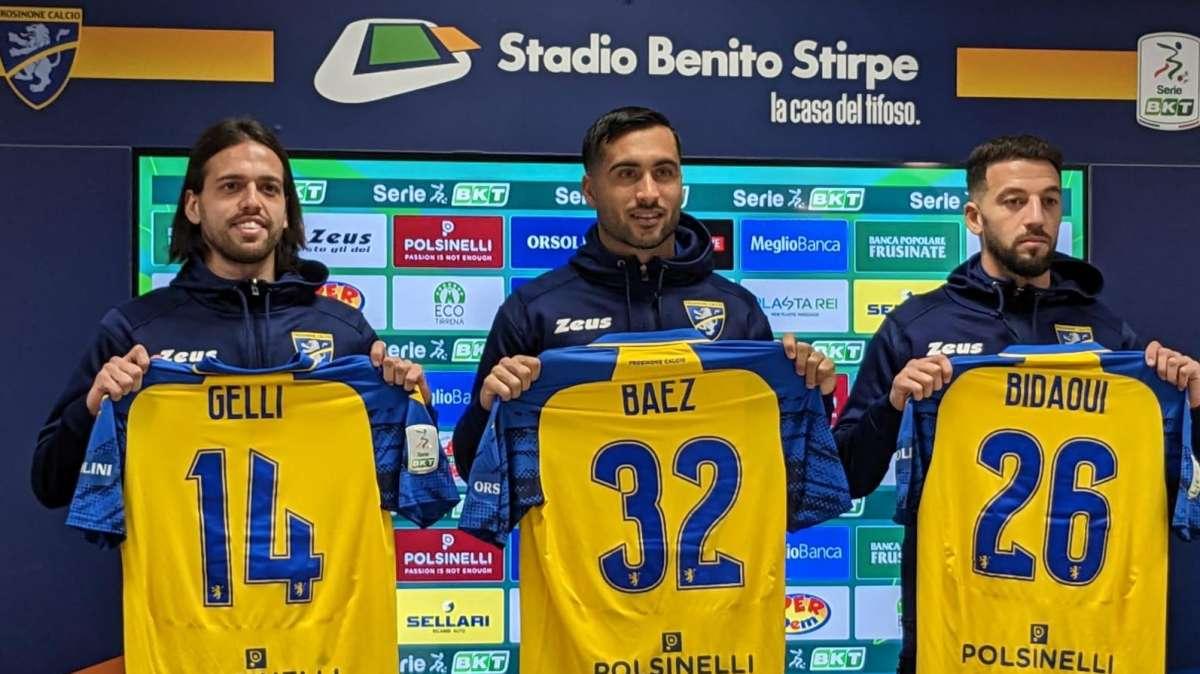 FOTONOTIZIA - Gelli, Baez e Bidaoui con la maglia del Frosinone