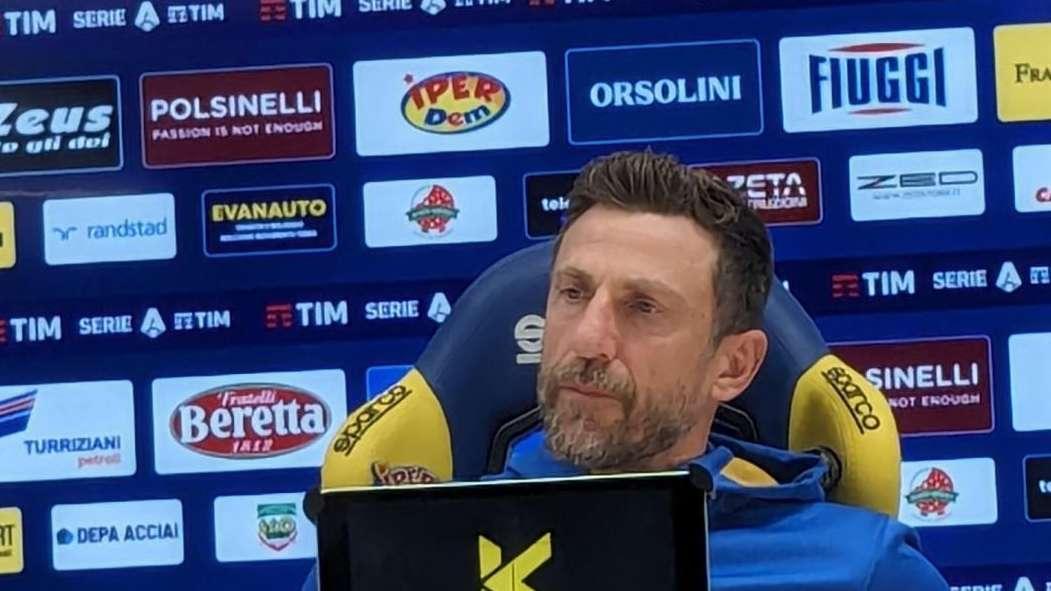 Conferenza stampa - Eusebio Di Francesco: "Gara delicata, importante fare risultato"