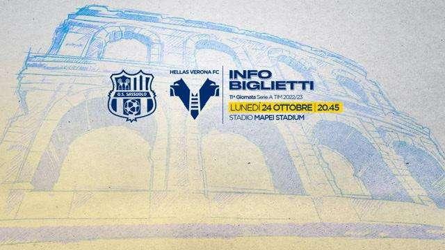 Sassuolo-Verona: biglietti settore OSPITI, in vendita fino alle ore 19 di domenica