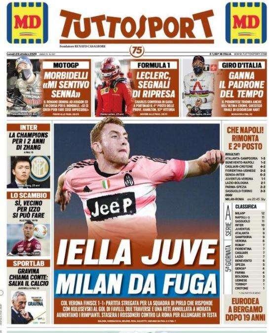 Tuttosport: "Iella Juve, Milan in fuga"