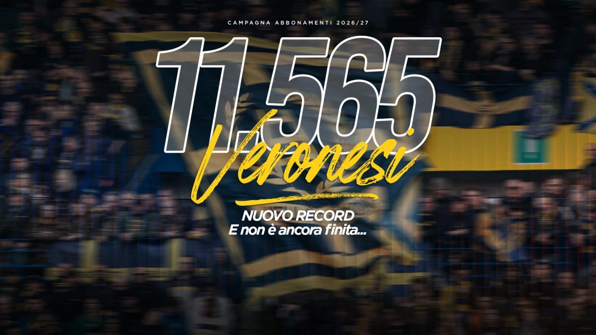 Hellas Verona: mai così tanti abbonati in Serie B nella storia gialloblù