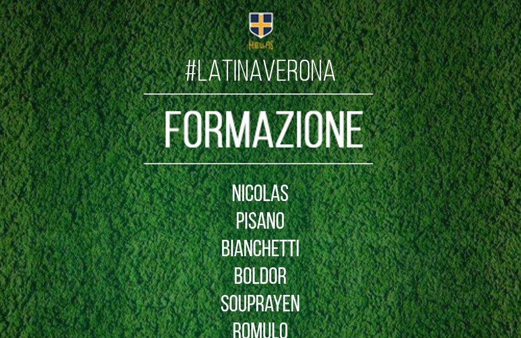 Latina-Verona, le formazioni ufficiali