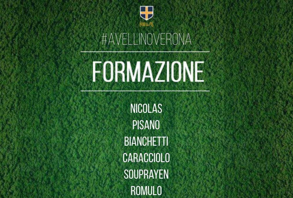 Avellino-Verona, le formazioni ufficiali 