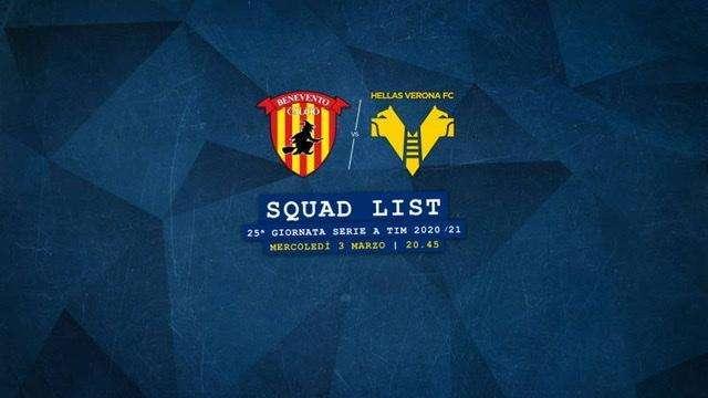 Benevento-Hellas Verona, i 24 convocati di Ivan Juric