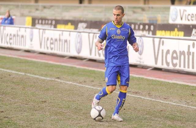 Dario Campagna con la maglia dell'Hellas