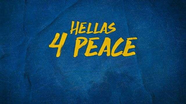 Hellas 4 Peace - Verona-Napoli: gialloblù in campo con una maglia speciale durante il riscaldamento
