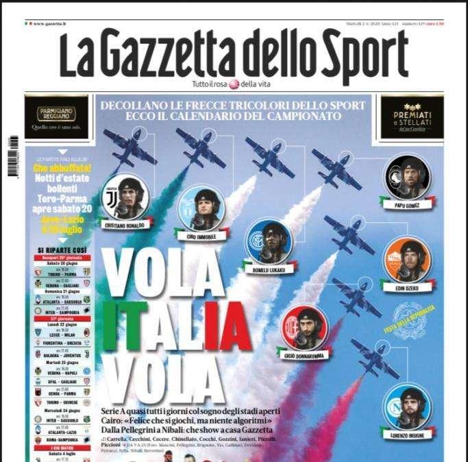 La Gazzetta dello Sport: "Vola Italia vola"