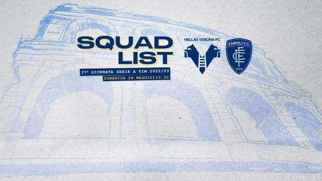 Verona- Empoli: i 26 gialloblù convocati da mister Zaffaroni 