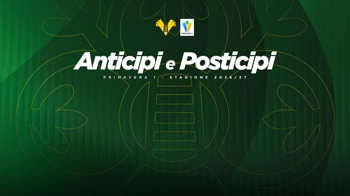 Primavera 1 - date e orari anticipi e posticipi dalla 6a all'11a giornata