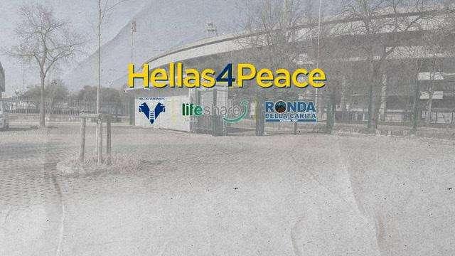 Verona-Napoli: prima della partita iniziativa di solidarietà a favore dell'Ucraina