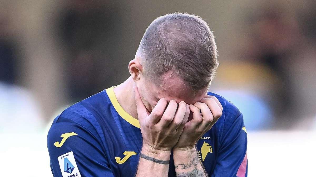 Hellas Verona, Duda: secondo cartellino rosso di questa stagione per il centrocampista gialloblù