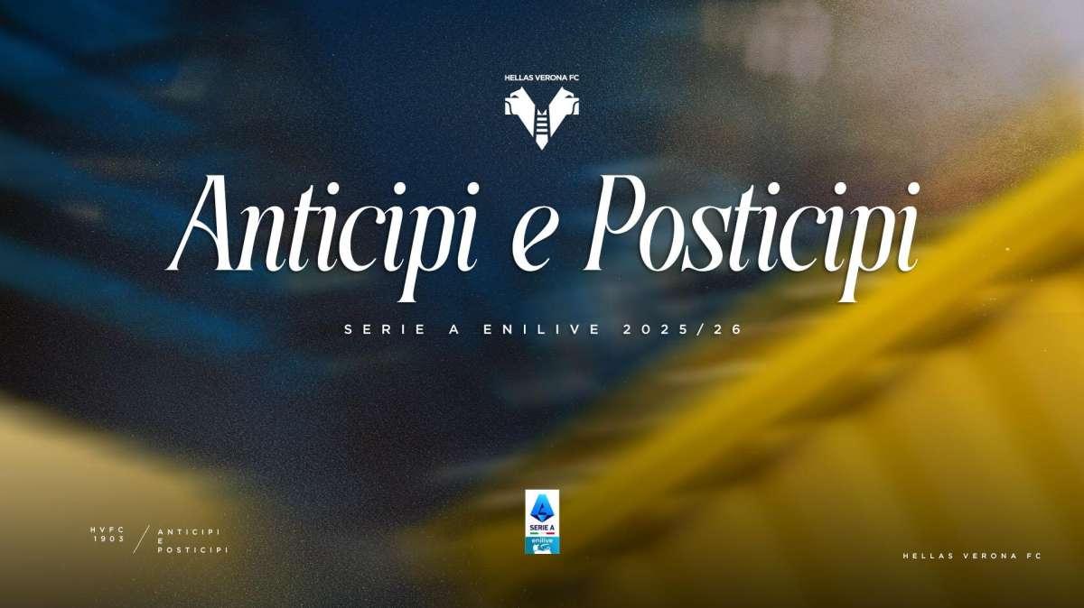 Serie A, anticipi e posticipi dalla 28a alla 30a giornata: le gare dell'Hellas