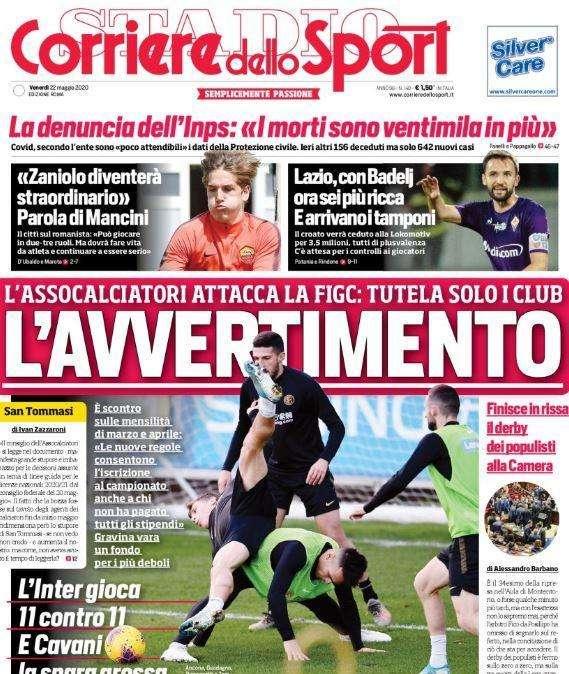 Corriere dello Sport: "L'avvertimento"