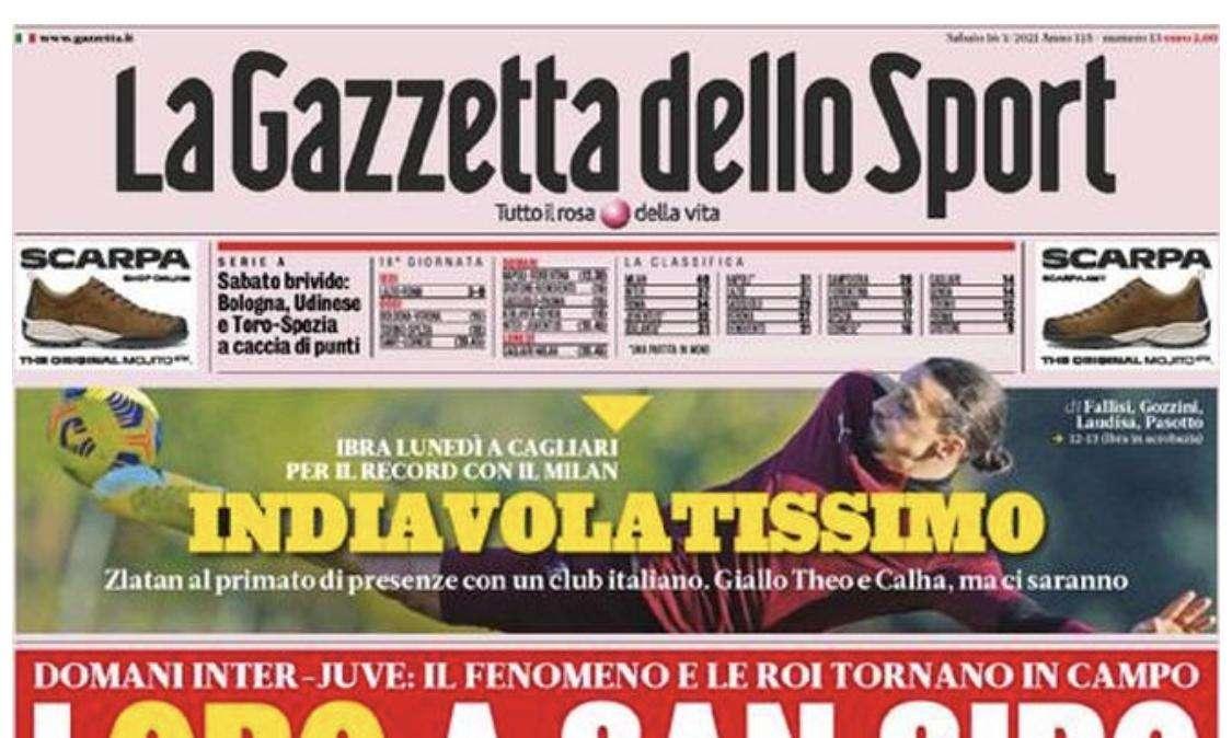 Gazzetta dello Sport: "Bologna-Verona ma anche Italia Soriano e Zaccagni, duello di classe"
