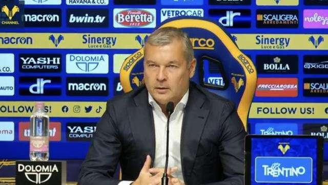 Verona, Sogliano: "Al mio arrivo ho visto un gruppo deluso, ora c'è grande voglia di lottare"