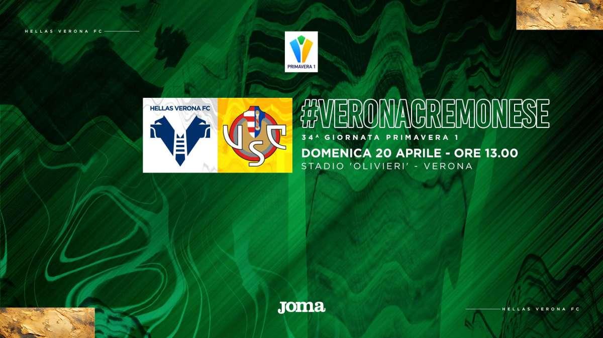 Primavera: per l'Hellas impegno casalingo con la Cremonese nel giorno di Pasqua