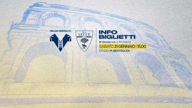 Hellas Verona - Lecce: info biglietti 